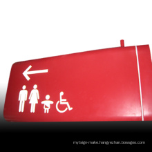 Stainless Steel Painted Washroom Access Route Sign
